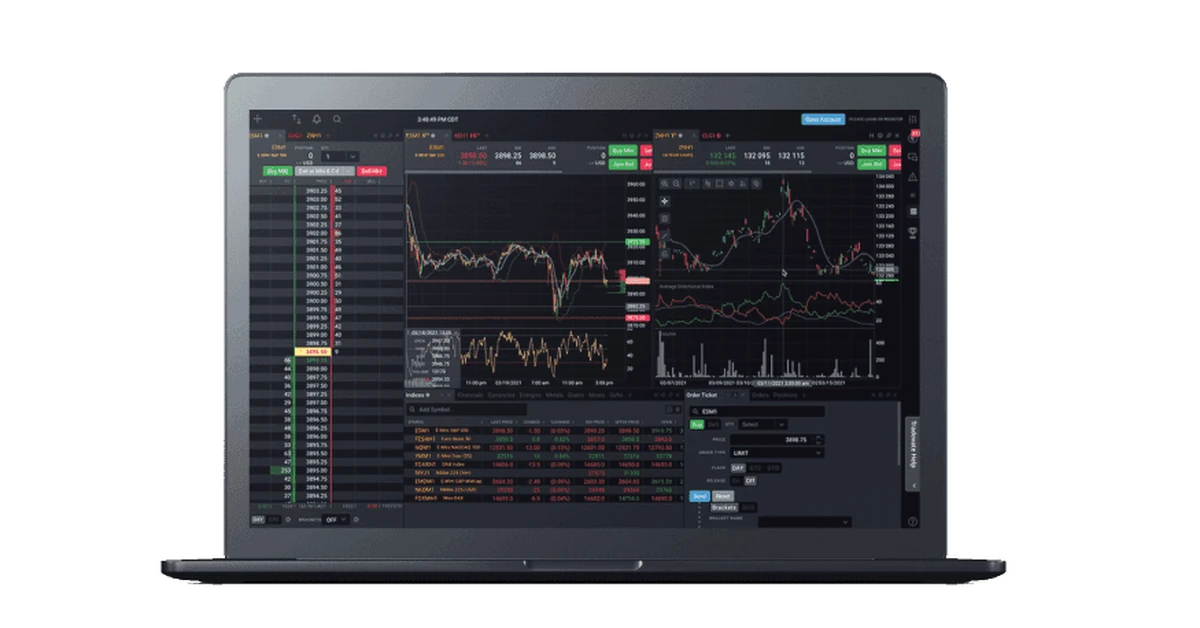 Trading and finance concept illustration — prop firms that use tradovate