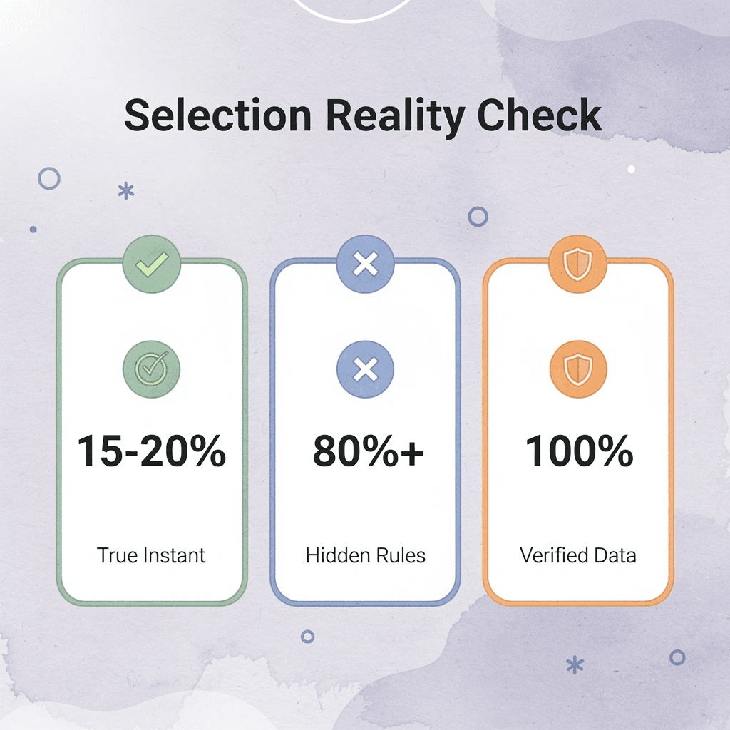 Statistics showing prop firm selection reality and verification rates