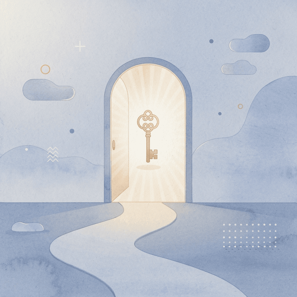 Gateway scene representing democratized access to trading capital