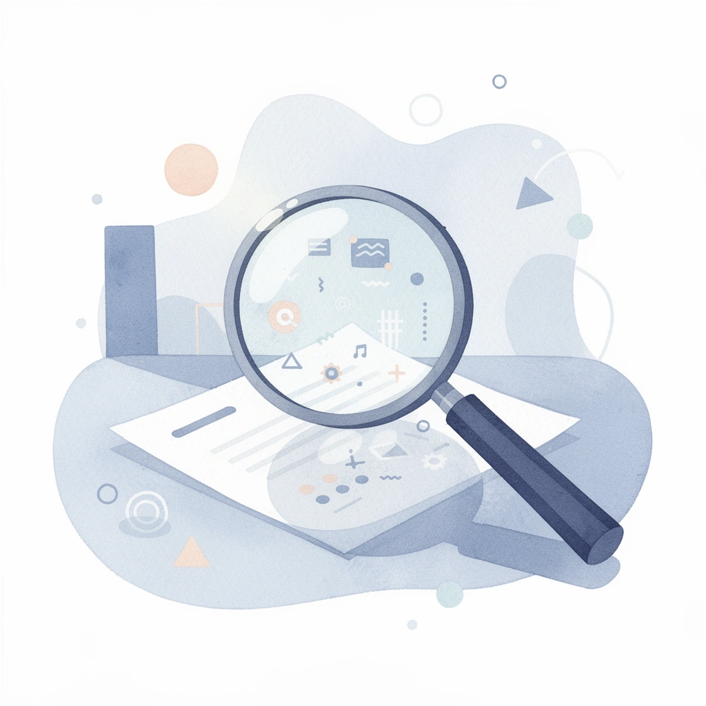 Magnifying glass examining trading data representing a thorough prop firm evaluation