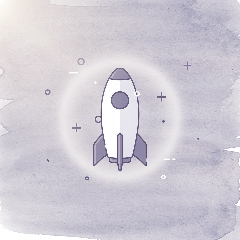 Rocket icon representing instant funding speed
