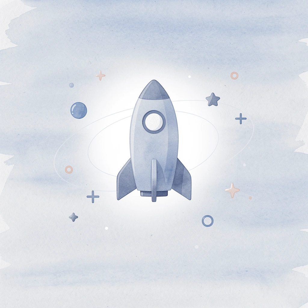 Rocket icon representing capital growth in trading