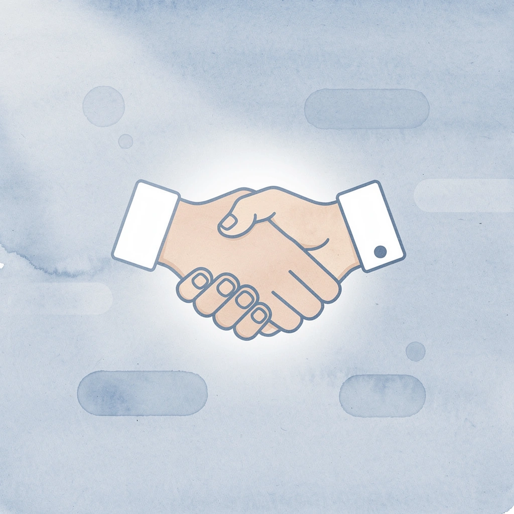 Handshake icon representing broker-investor relationship in margin trading
