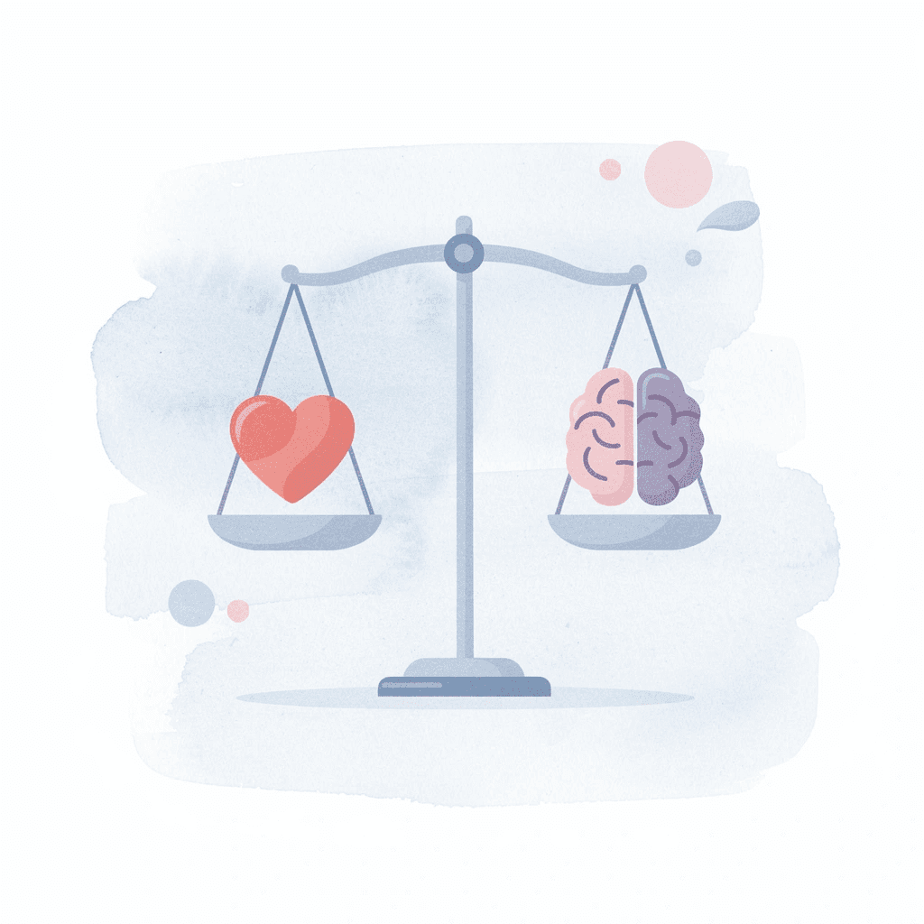 Balance scale showing gains versus losses in margin trading