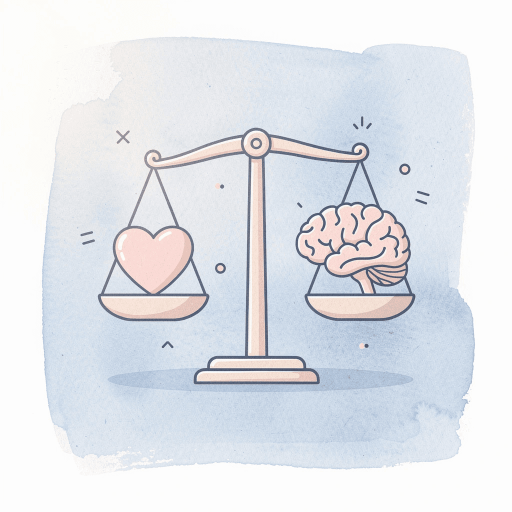 Balance scale representing the dual nature of margin trading gains and losses