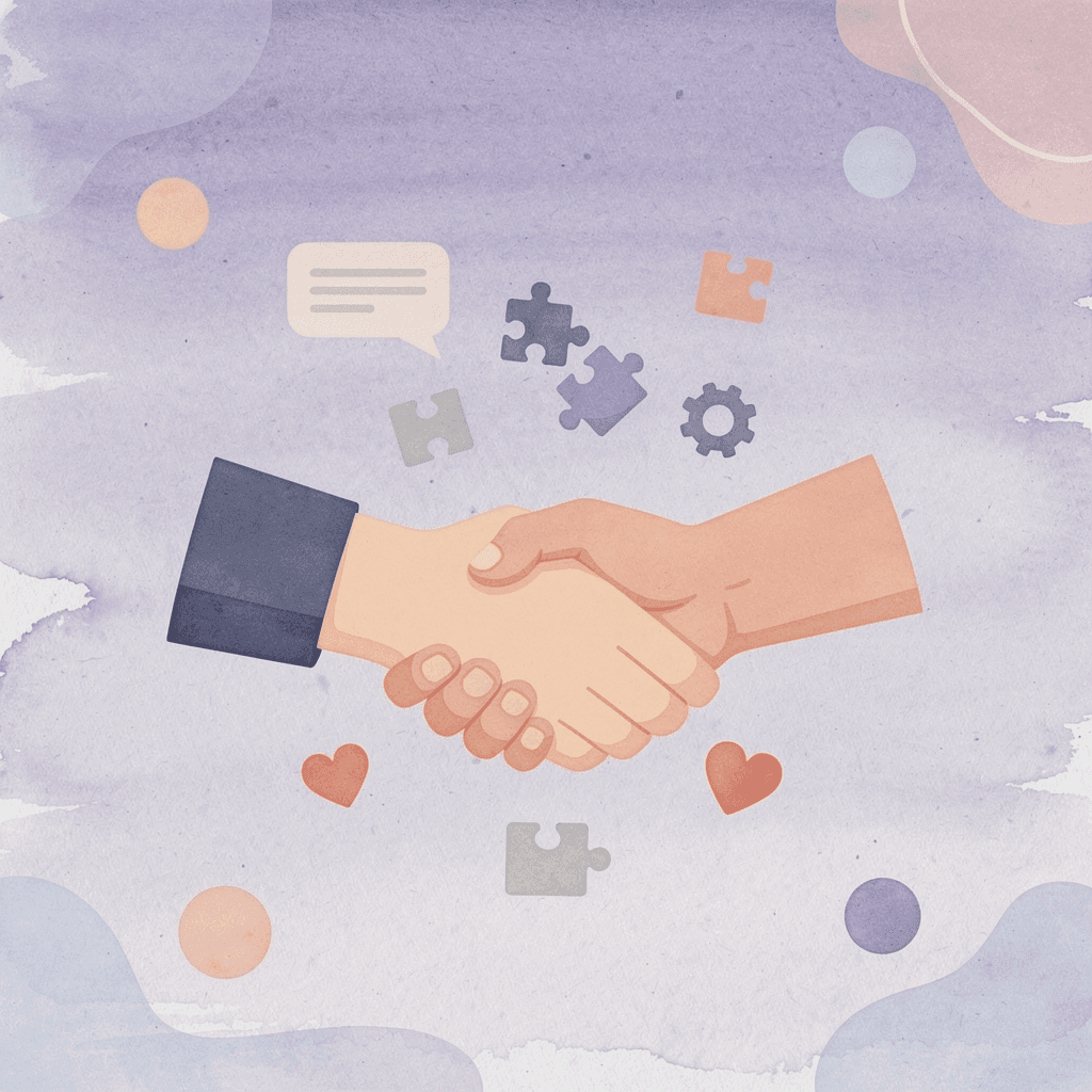 Handshake scene representing mutual partnership between prop firms and traders