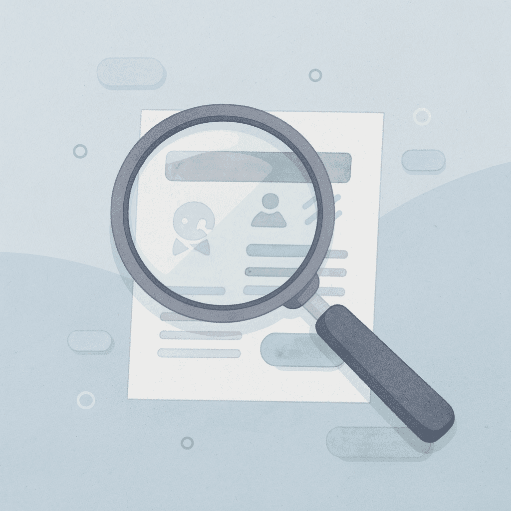 Magnifying glass examining prop firms during evaluation process