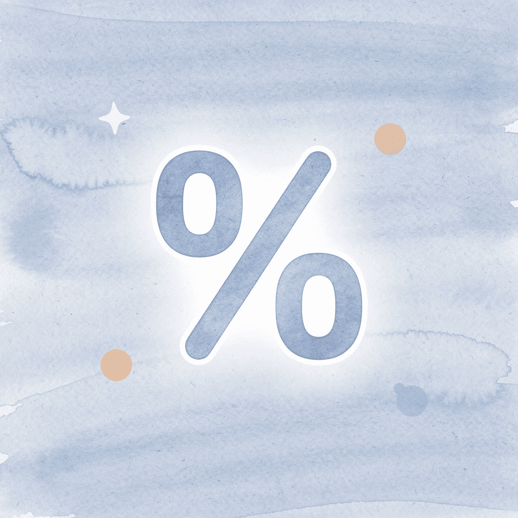 Percentage sign icon representing margin interest rates