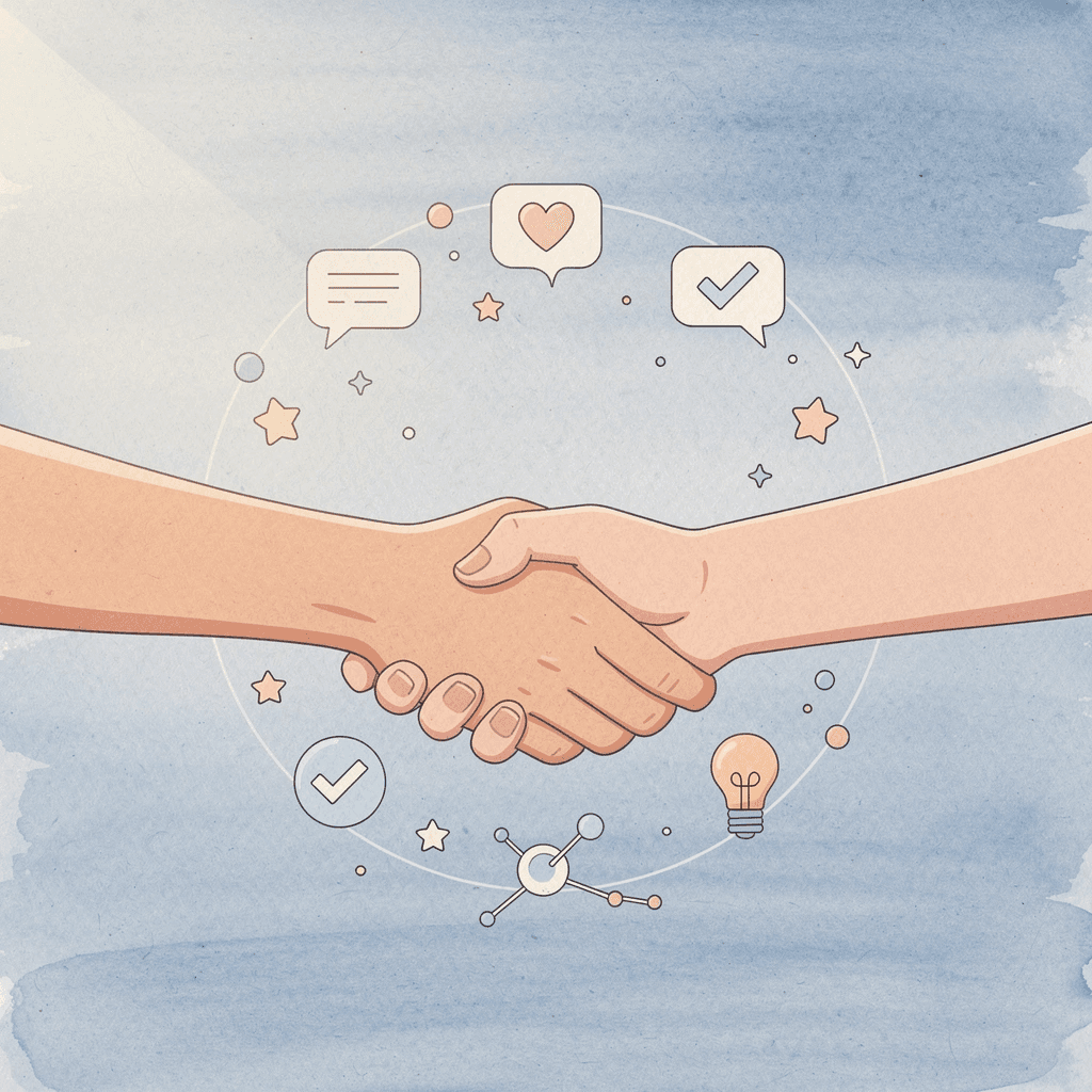  Handshake scene representing broker-trader lending relationship