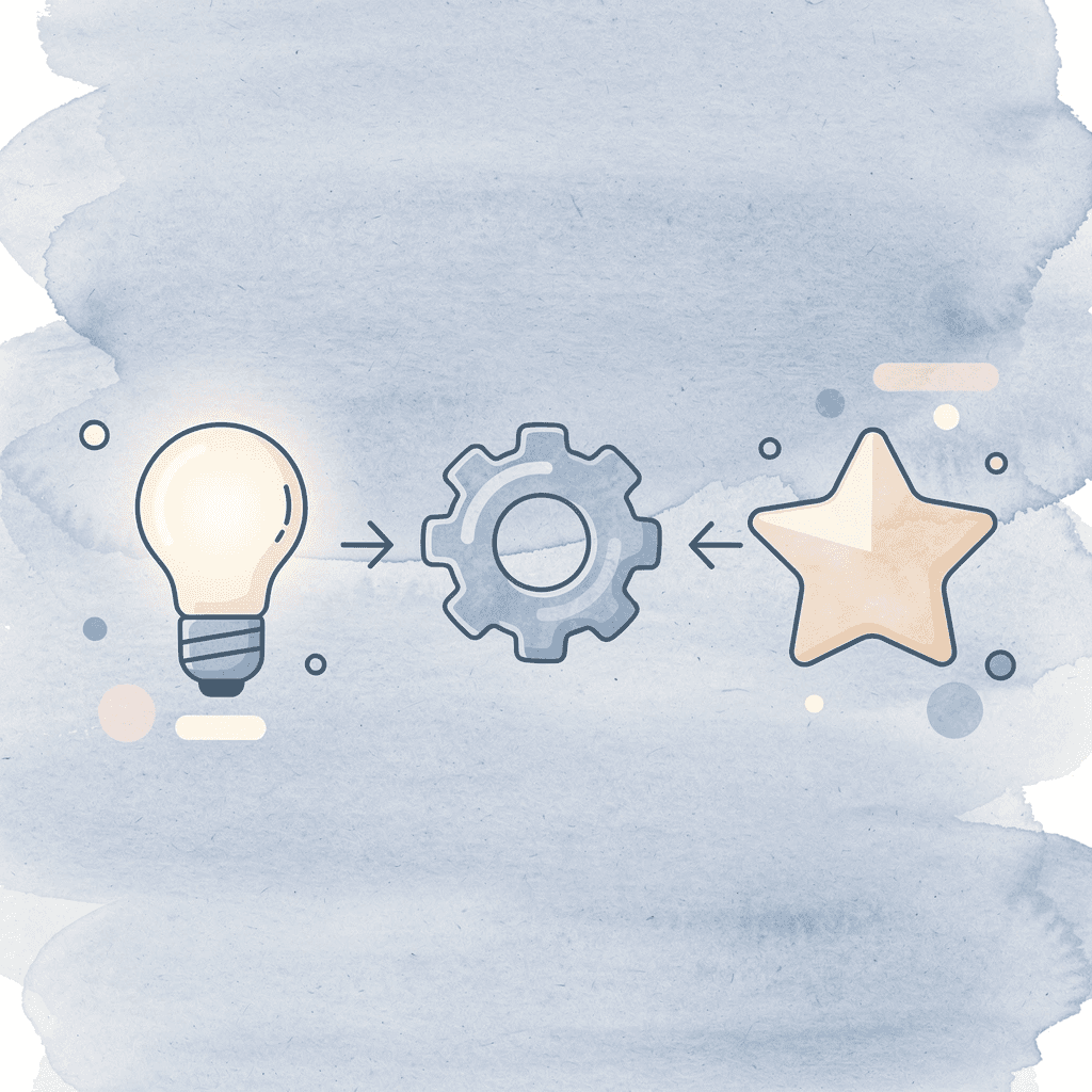 Three icons showing progression from emotional trading to systematic approach to success