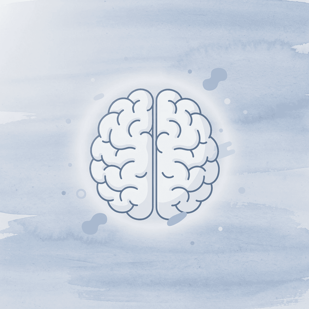 Brain icon representing emotional detachment in trading