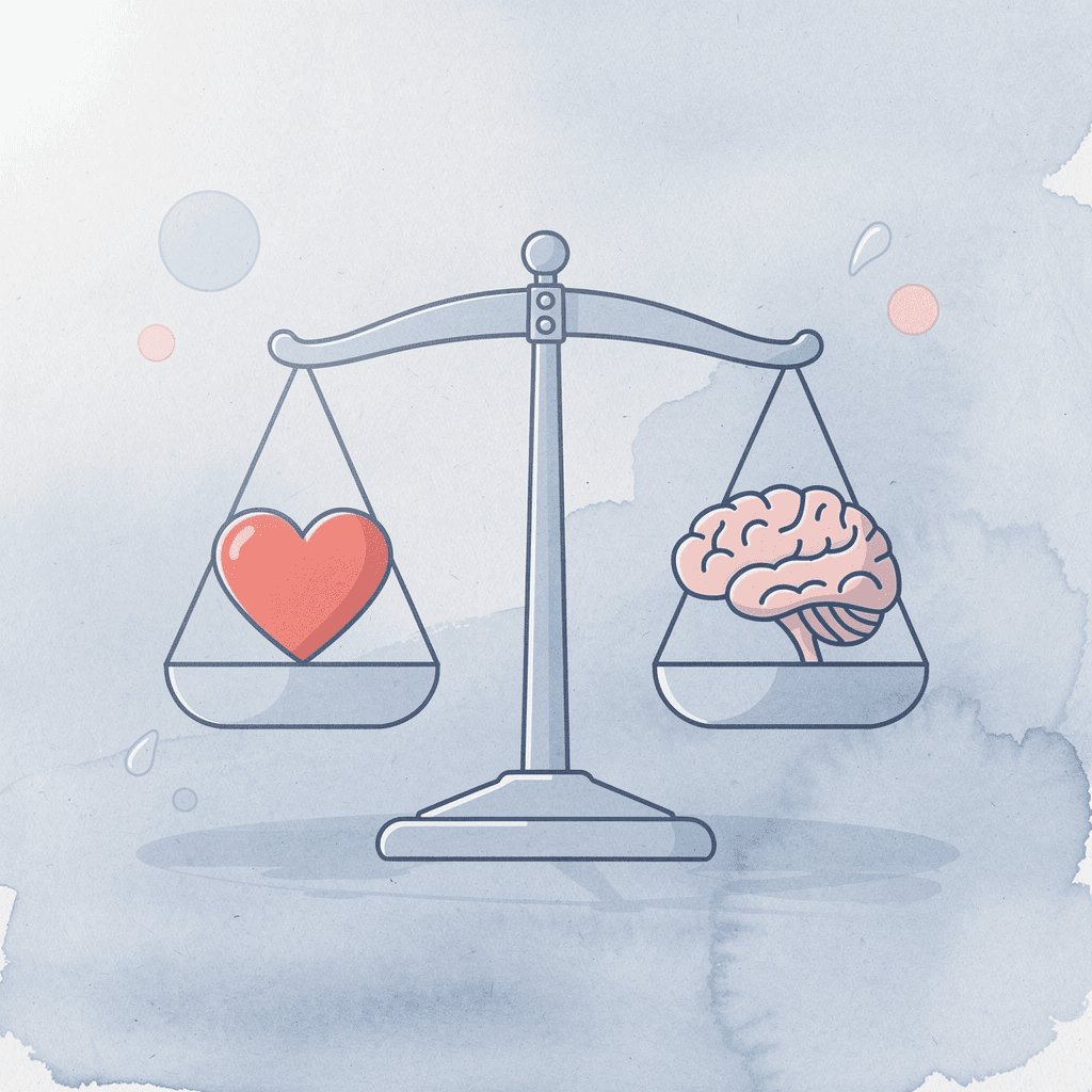 Balance scale comparing traditional and competitive brokers
