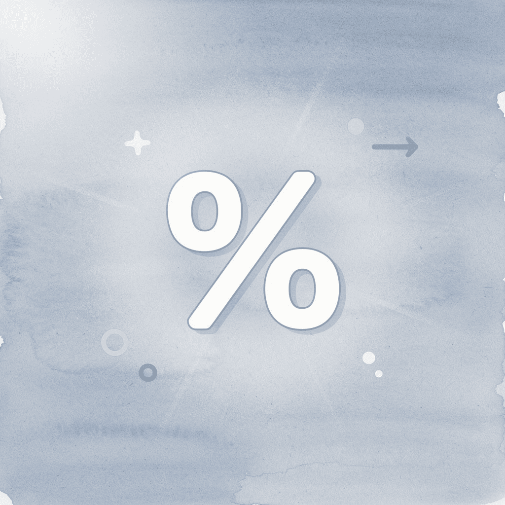 Percentage sign icon representing margin interest cost