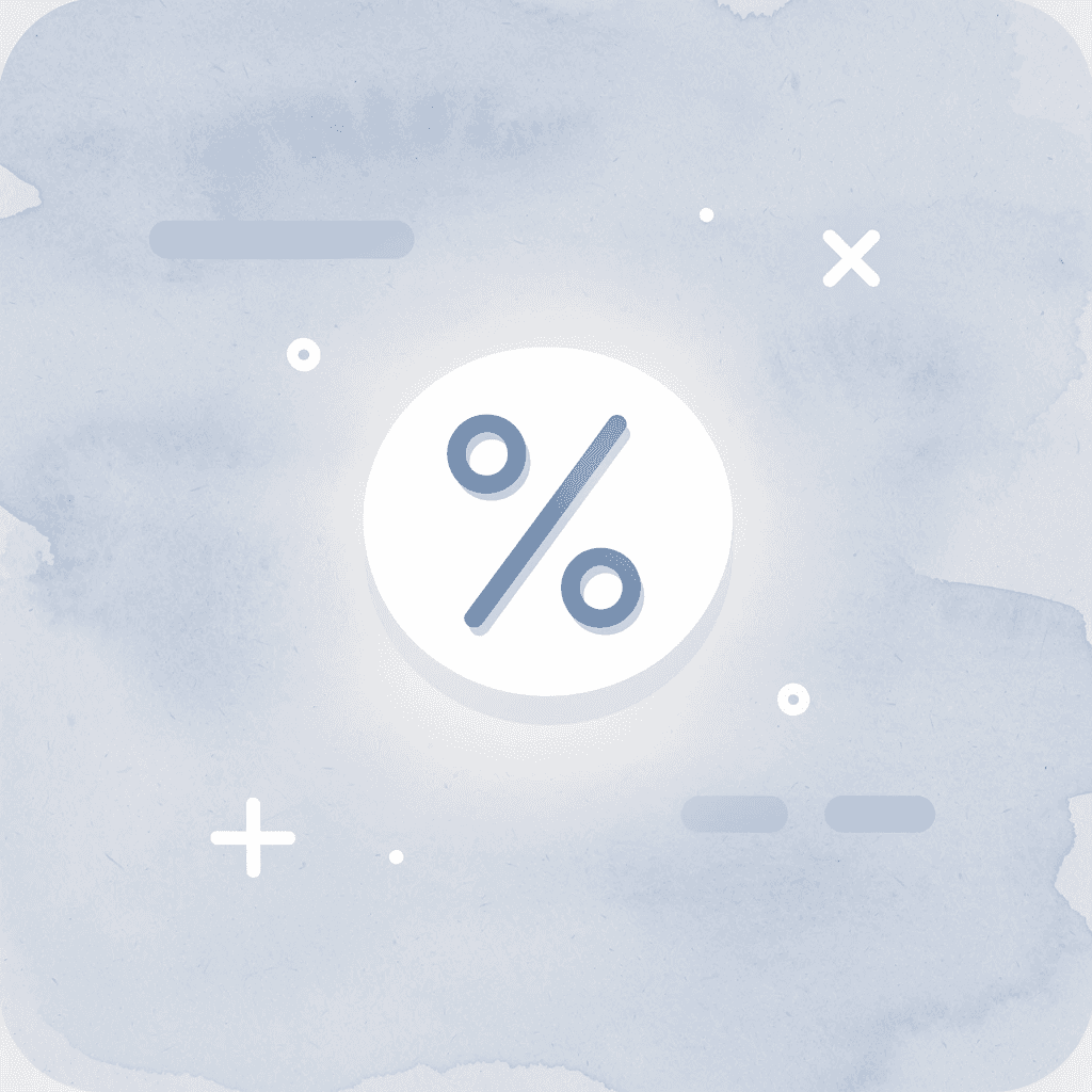 Percentage sign icon representing margin rates