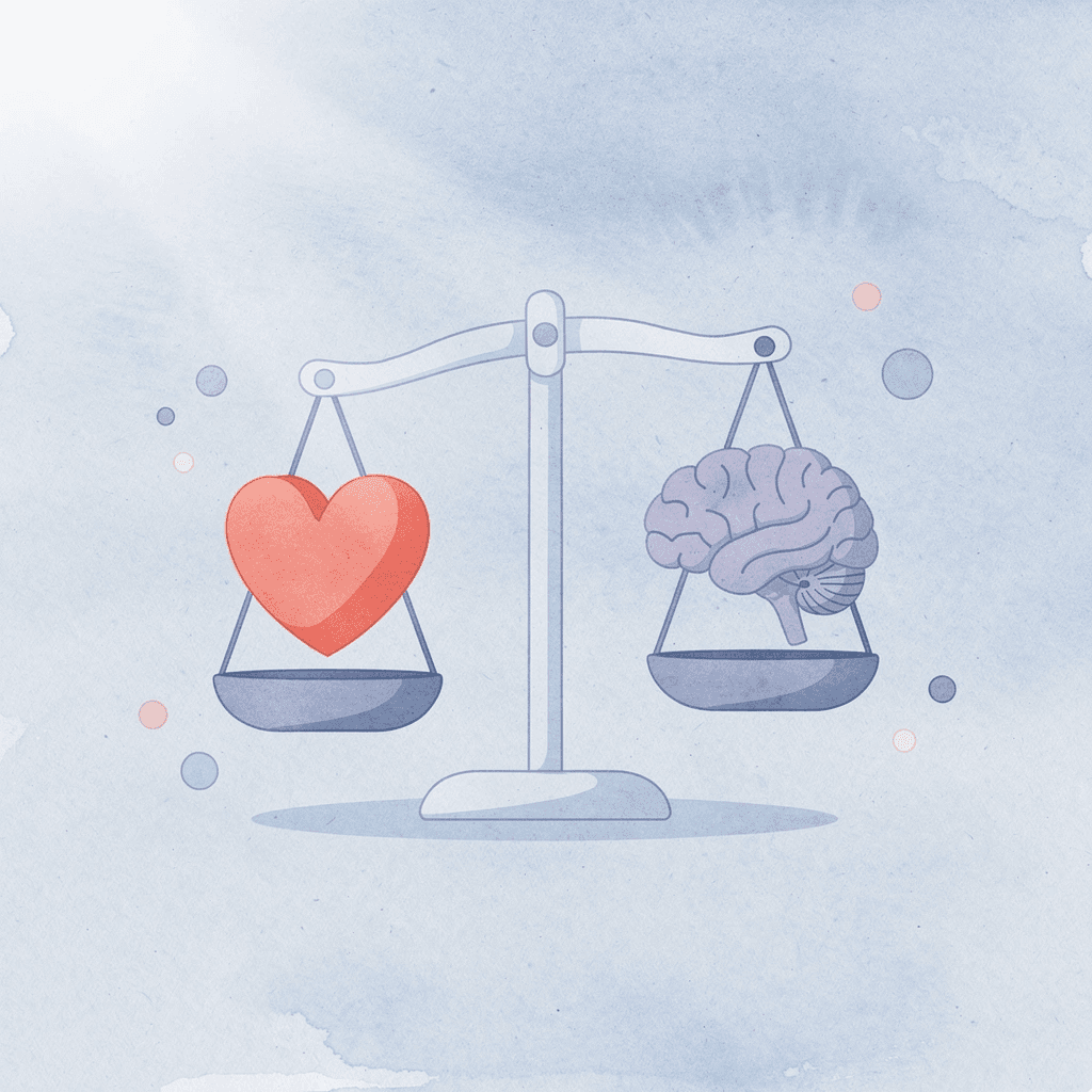 Balance scale comparing margin trading costs versus funded trading benefits