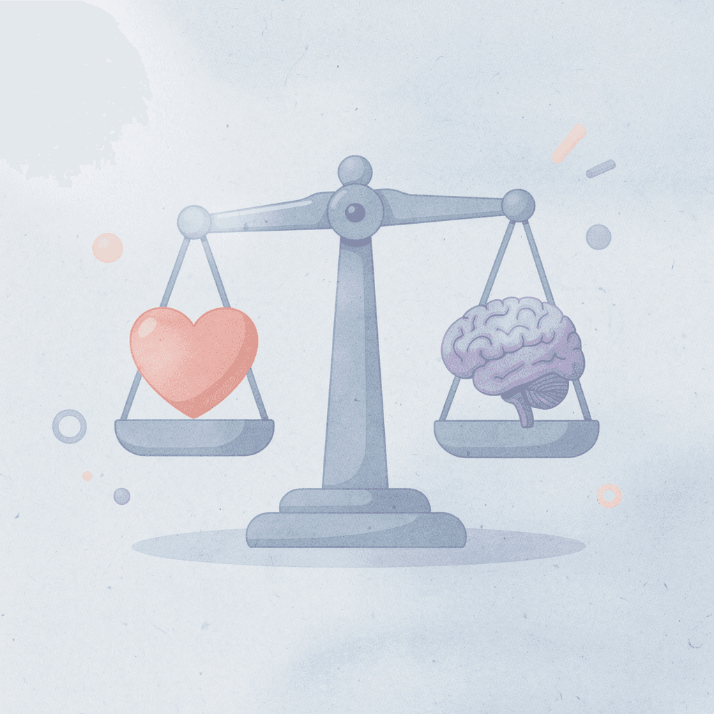 Balance scale showing gains versus losses in margin trading