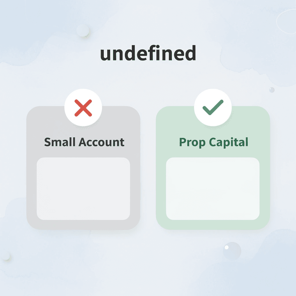 Before and after comparison of small account versus prop firm capital