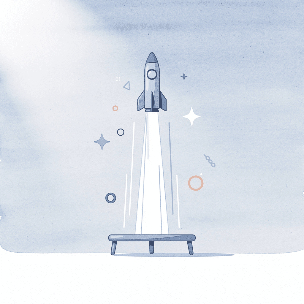 Illustration of upward launch representing trading transformation with increased capital