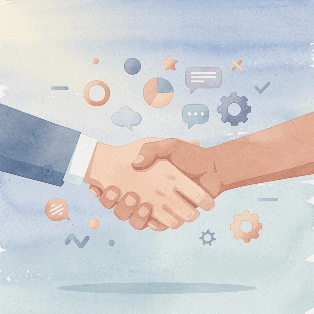 Handshake scene representing mutual success alignment