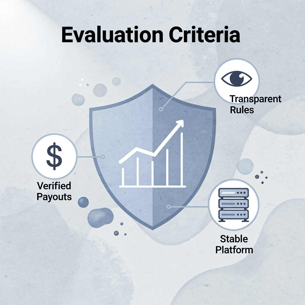 Shield with evaluation criteria surrounding it