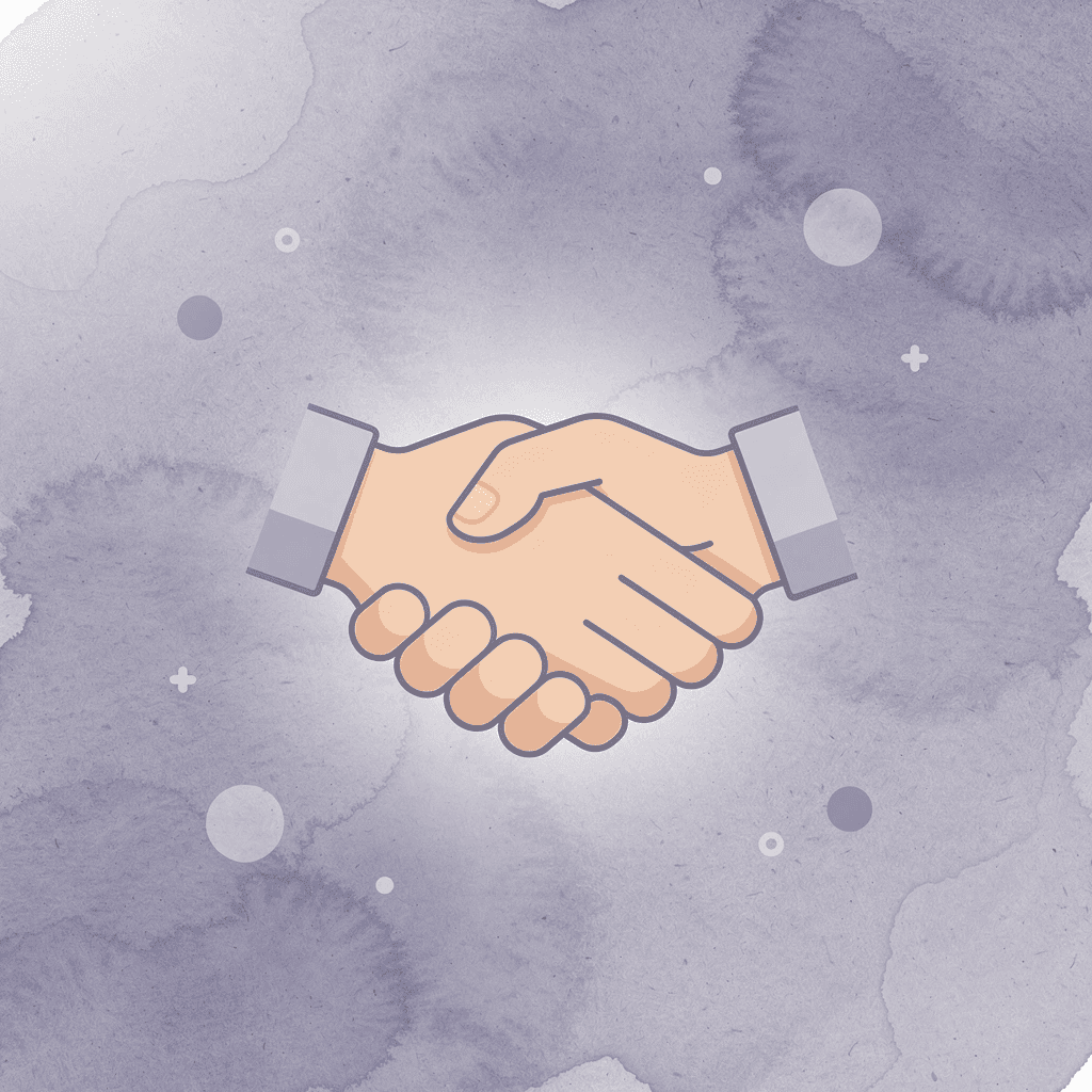 Handshake icon representing collateral agreement for stock borrowing