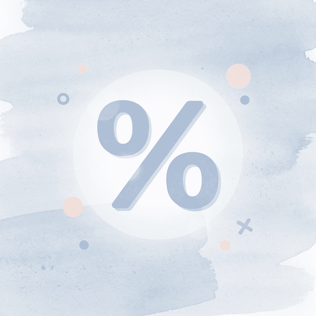 Percentage sign representing margin interest cost