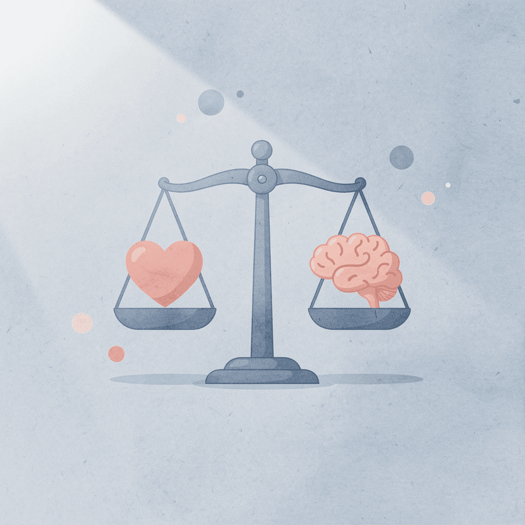 Balance scale showing margin interest costs weighing against profits