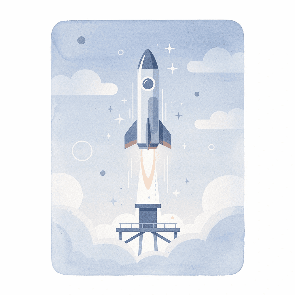  Scene showing upward launch representing access to funded trading capital