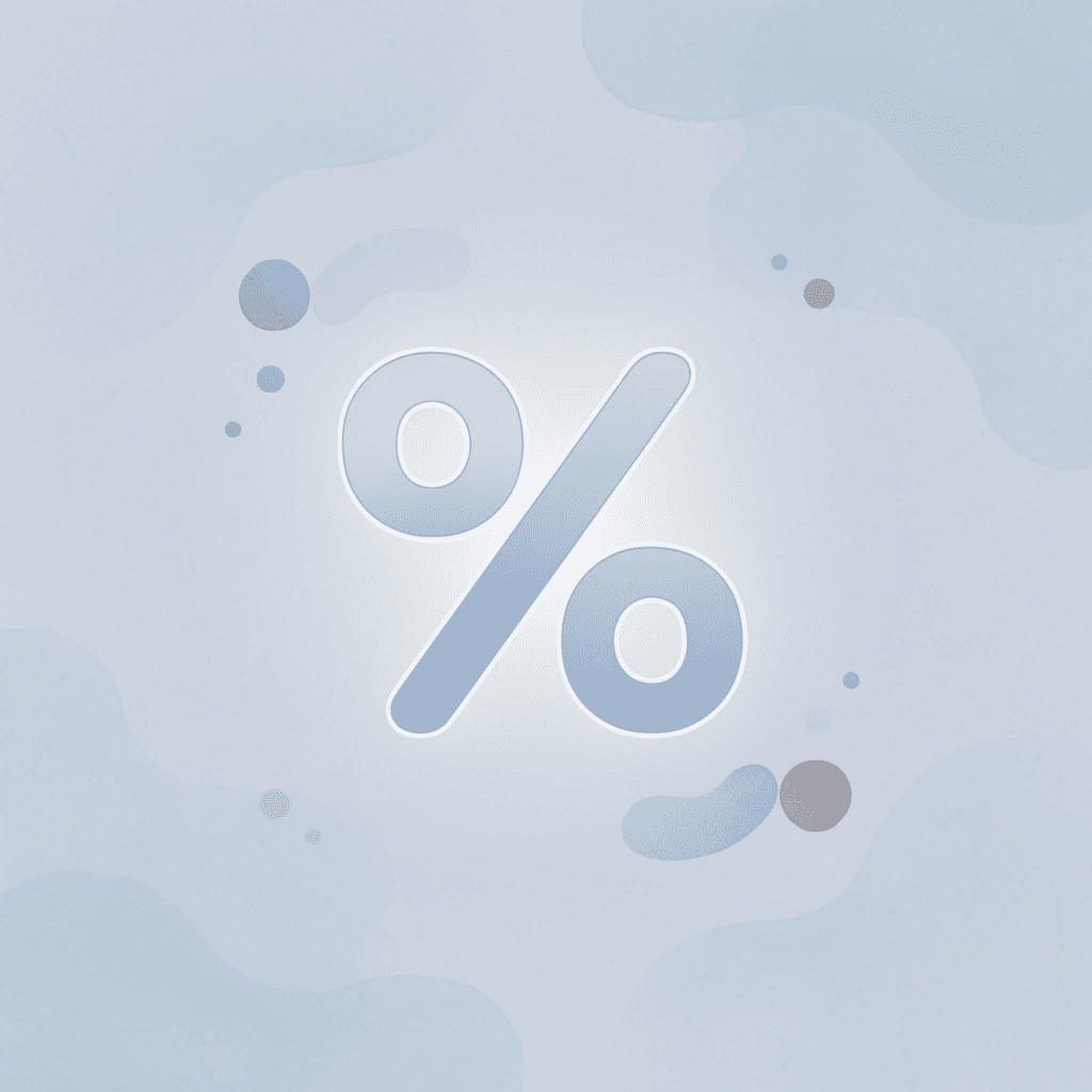 Percentage sign icon representing margin interest cost