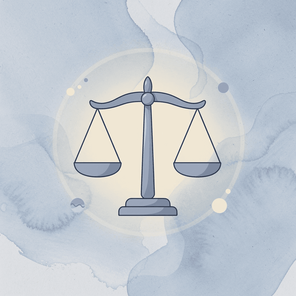 Scales of justice icon representing broker comparison