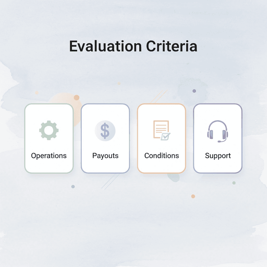 Four key evaluation criteria for prop firms