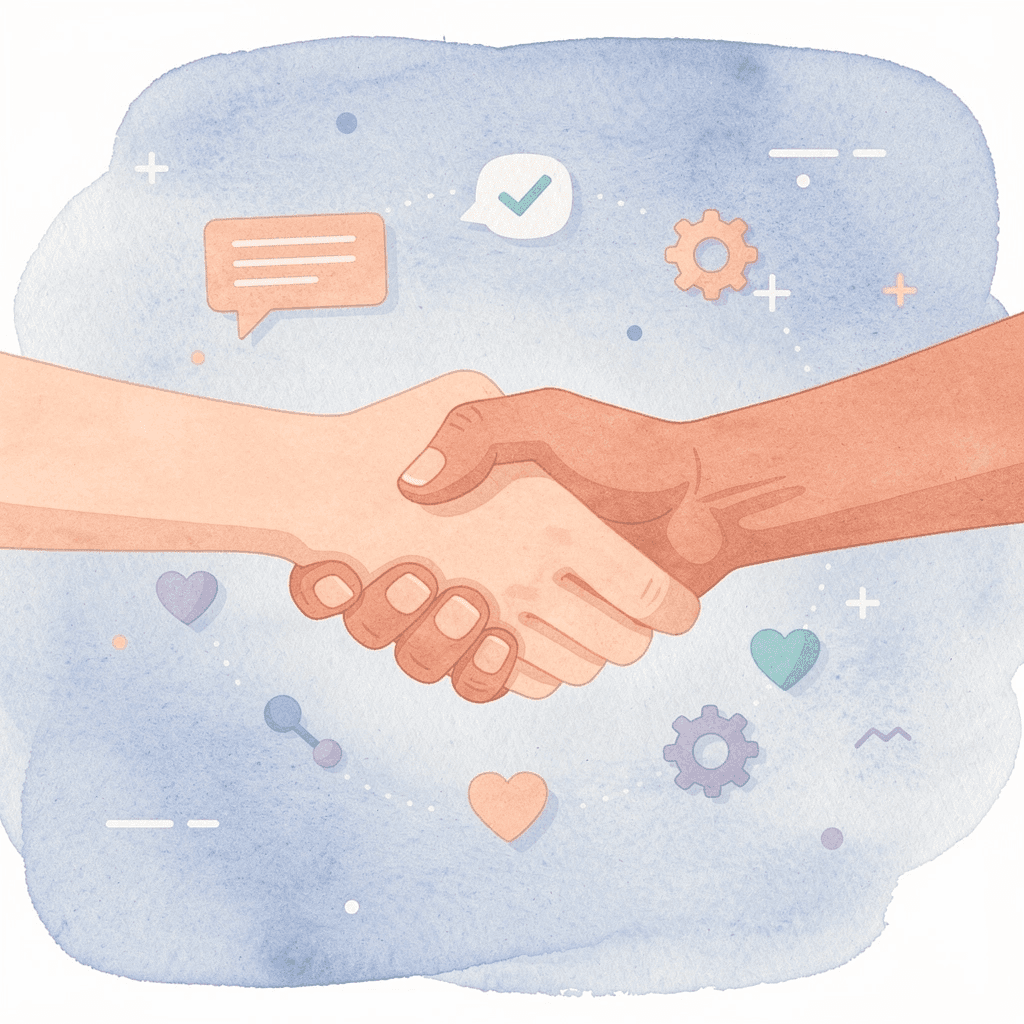 Handshake scene representing mutual partnership between prop firms and traders