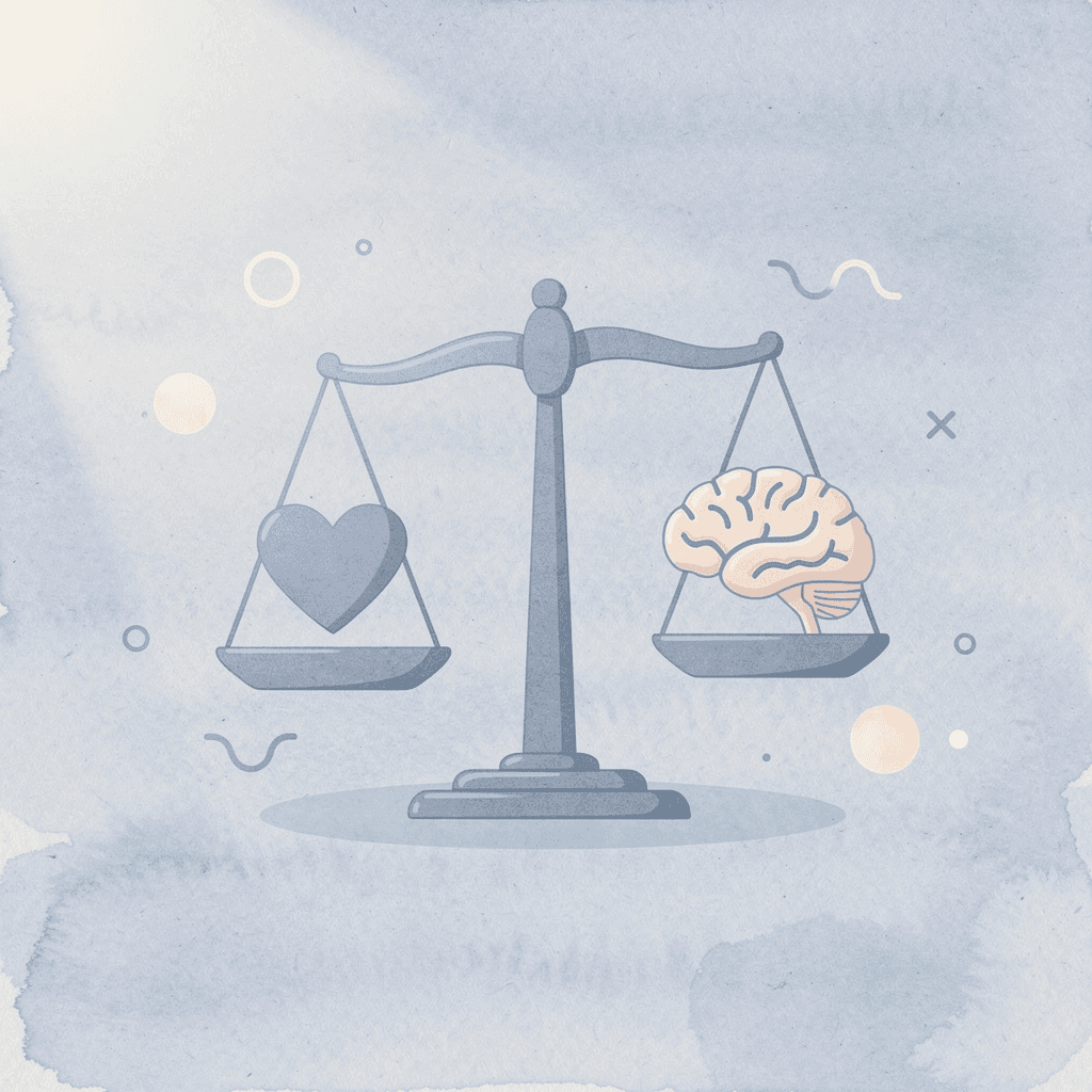 Balance scale showing trading skill versus personal wealth