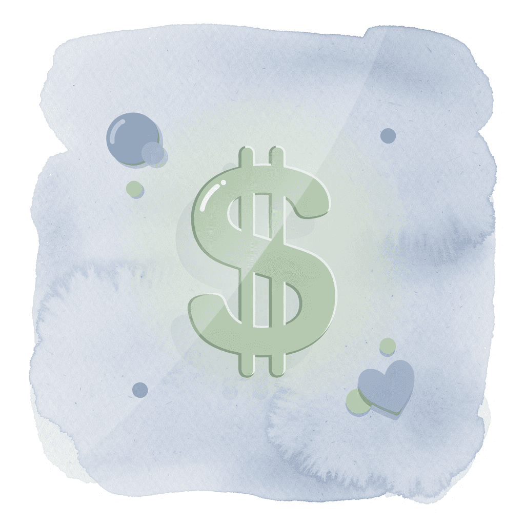 Dollar sign icon representing starting capital for home trading
