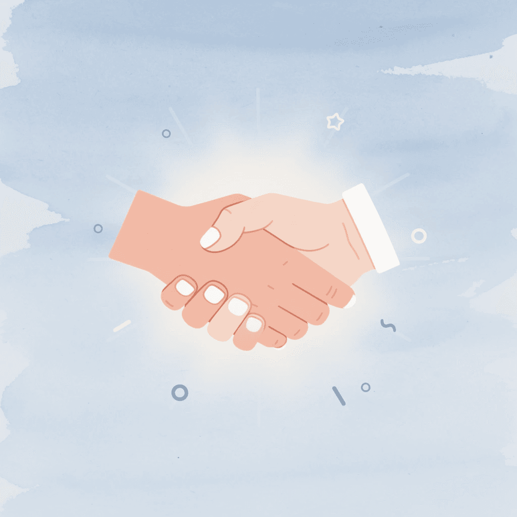 Handshake icon representing margin loan collateral relationship