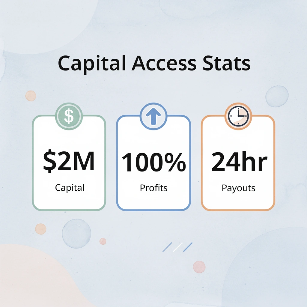 Statistics showing capital access metrics