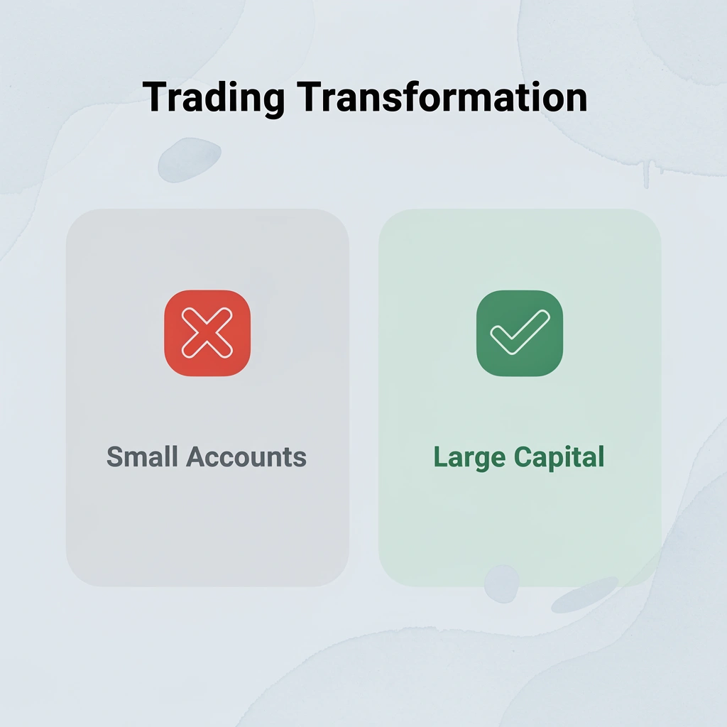 Before and after comparison of trading accounts
