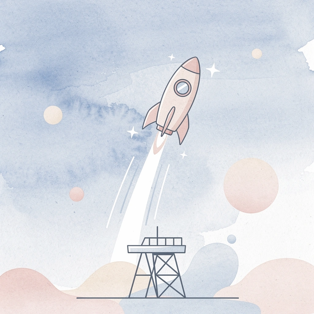 Rocket launch representing trading breakthrough