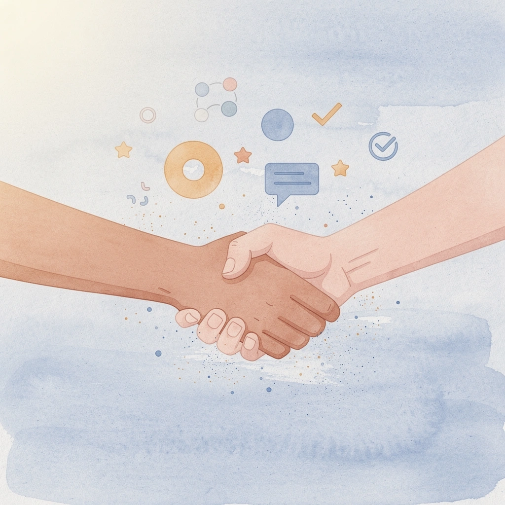 Handshake scene representing partnership between prop firms and traders