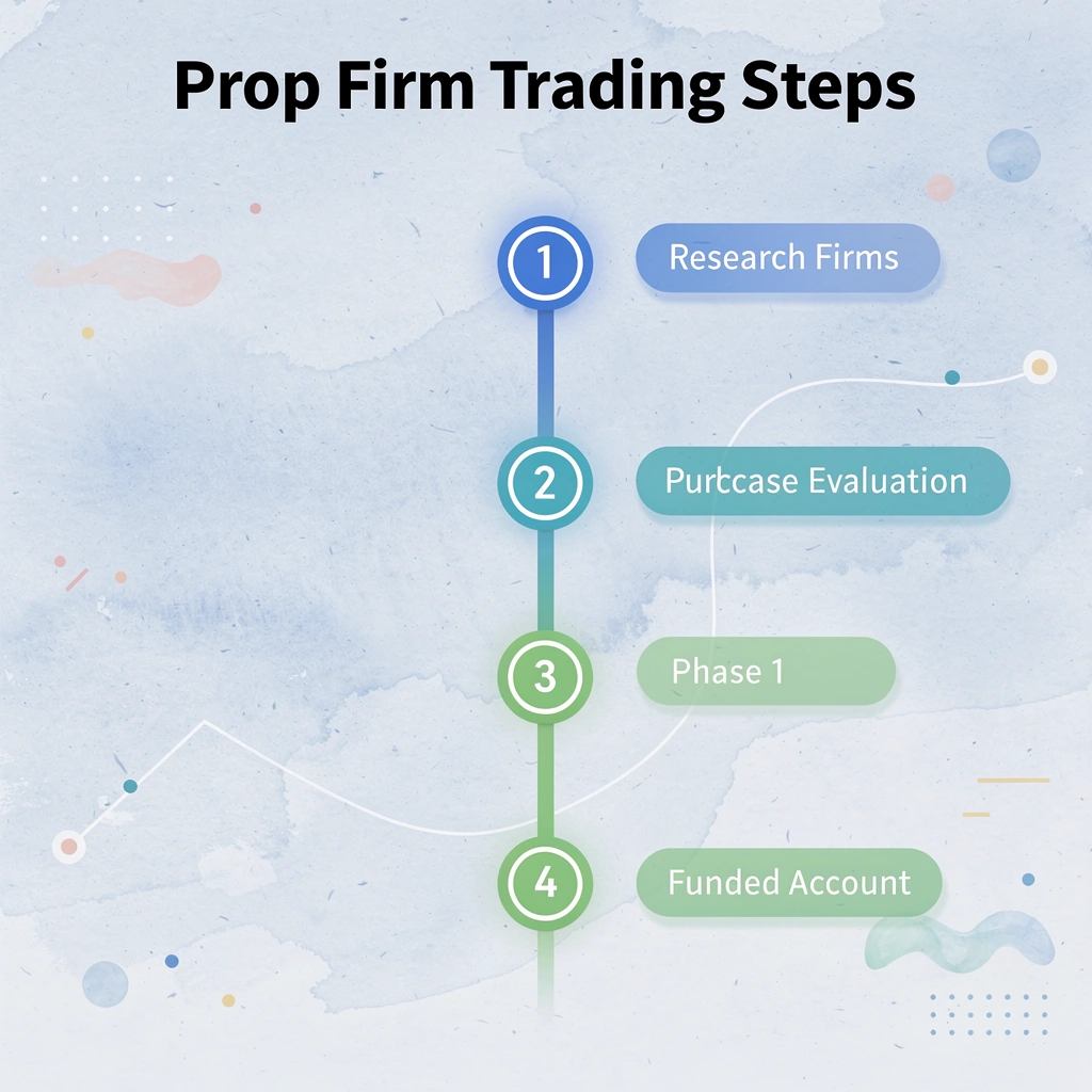 4-step process for trading with prop firms