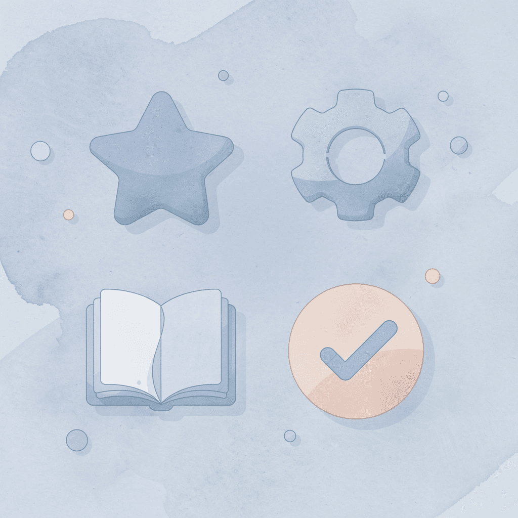 Four icons representing key daily monitoring areas