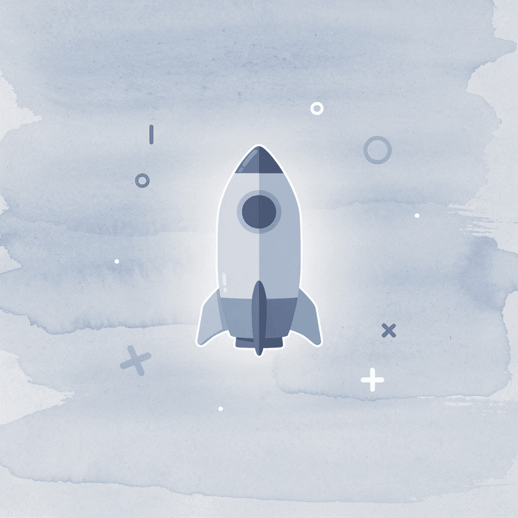 Rocket icon representing growth and scaling in prop trading