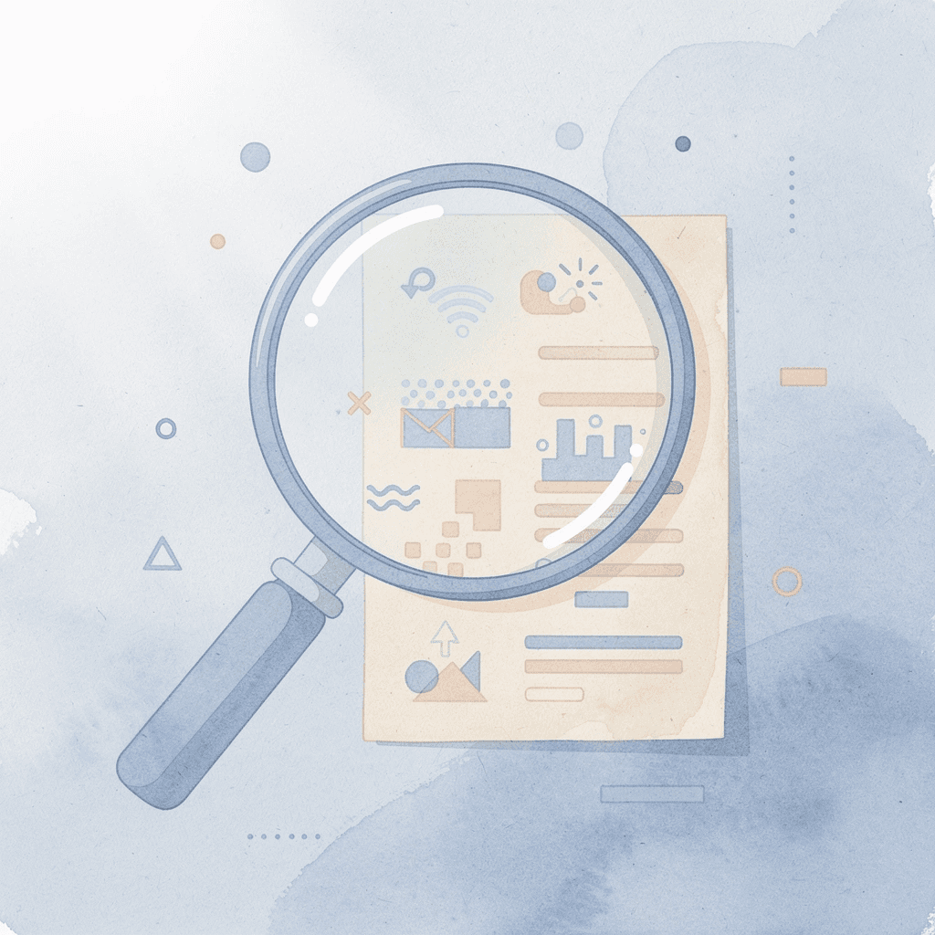 Magnifying glass examining promotional pricing and hidden terms