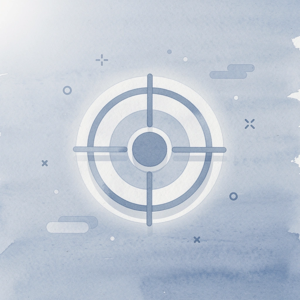 Target icon representing trading discipline and precision