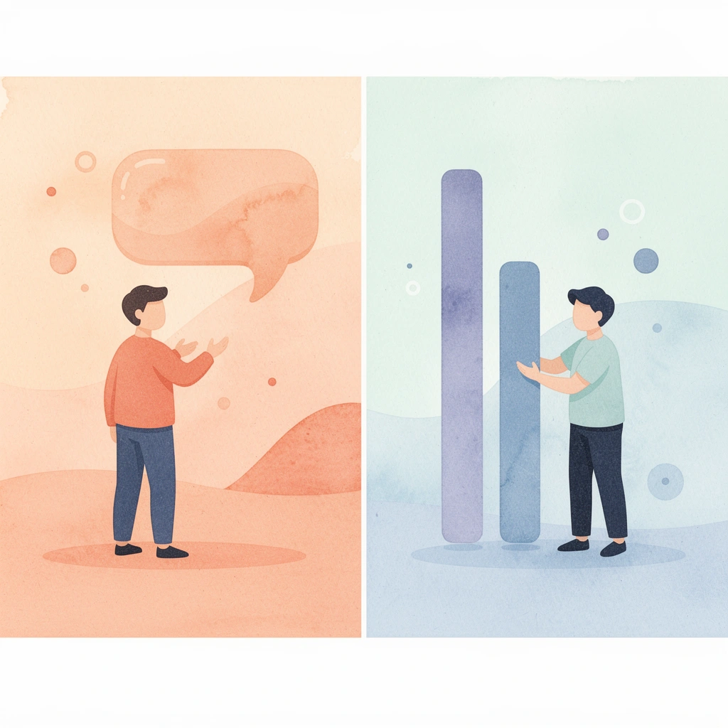 Split scene showing simulator trading versus real money trading