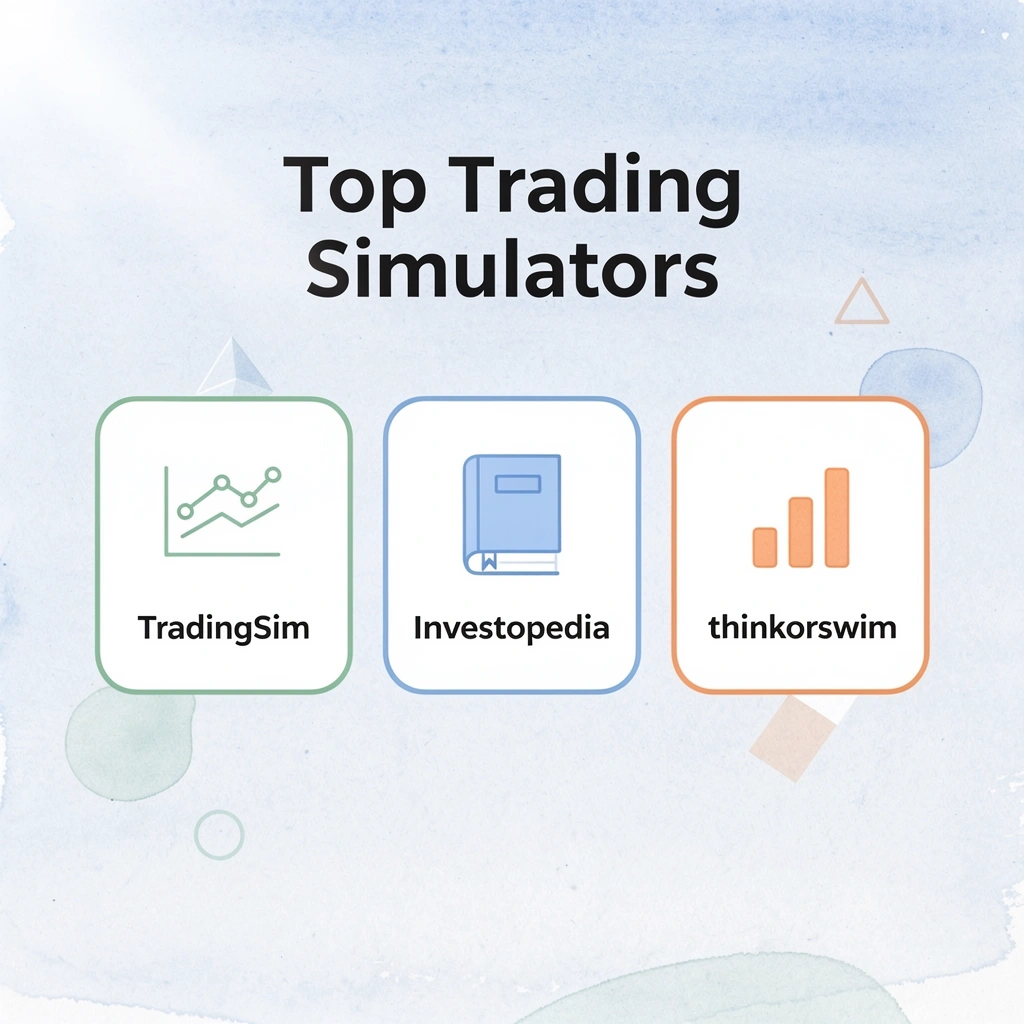 Infographic showing top trading simulators
