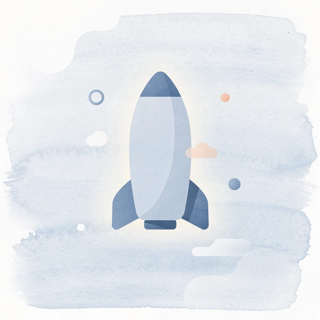 Rocket icon representing launch and getting started with funded trading