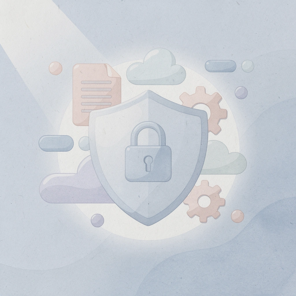 Shield protecting trading elements representing risk-free paper trading environment