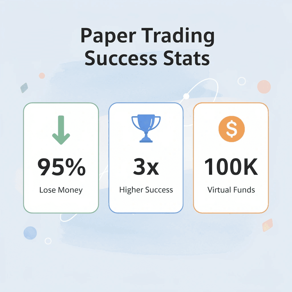 Statistics showing the benefits of paper trading for beginners