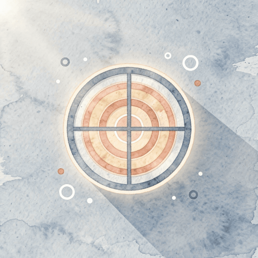 Target icon representing focused goal setting for trading platform selection